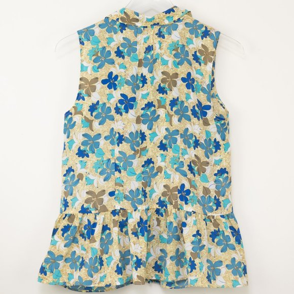 Cabi 5215 Floral Wish Peplum Tank Top Summer Flowers Sleeveless Shirt Size Small - Picture 3 of 7